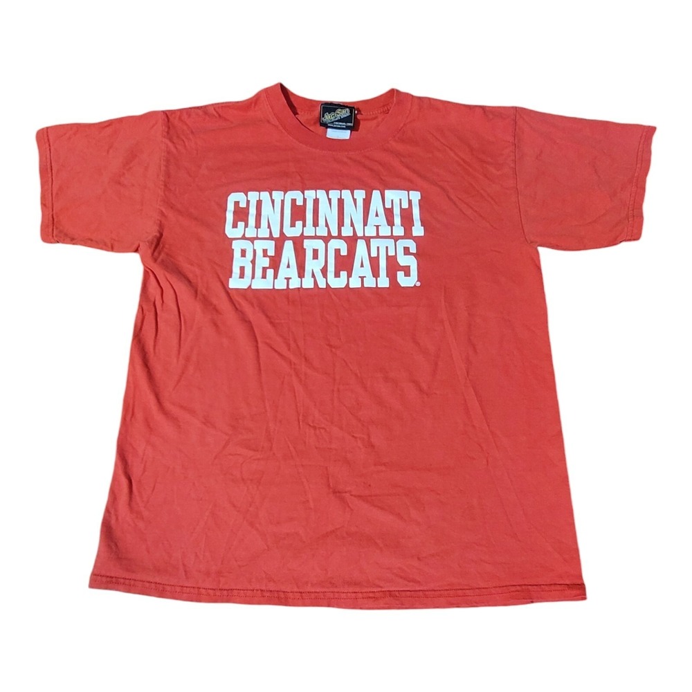 Jac-San Apparel Cincinnati Brarcats T-Shirt Size Large Red B44